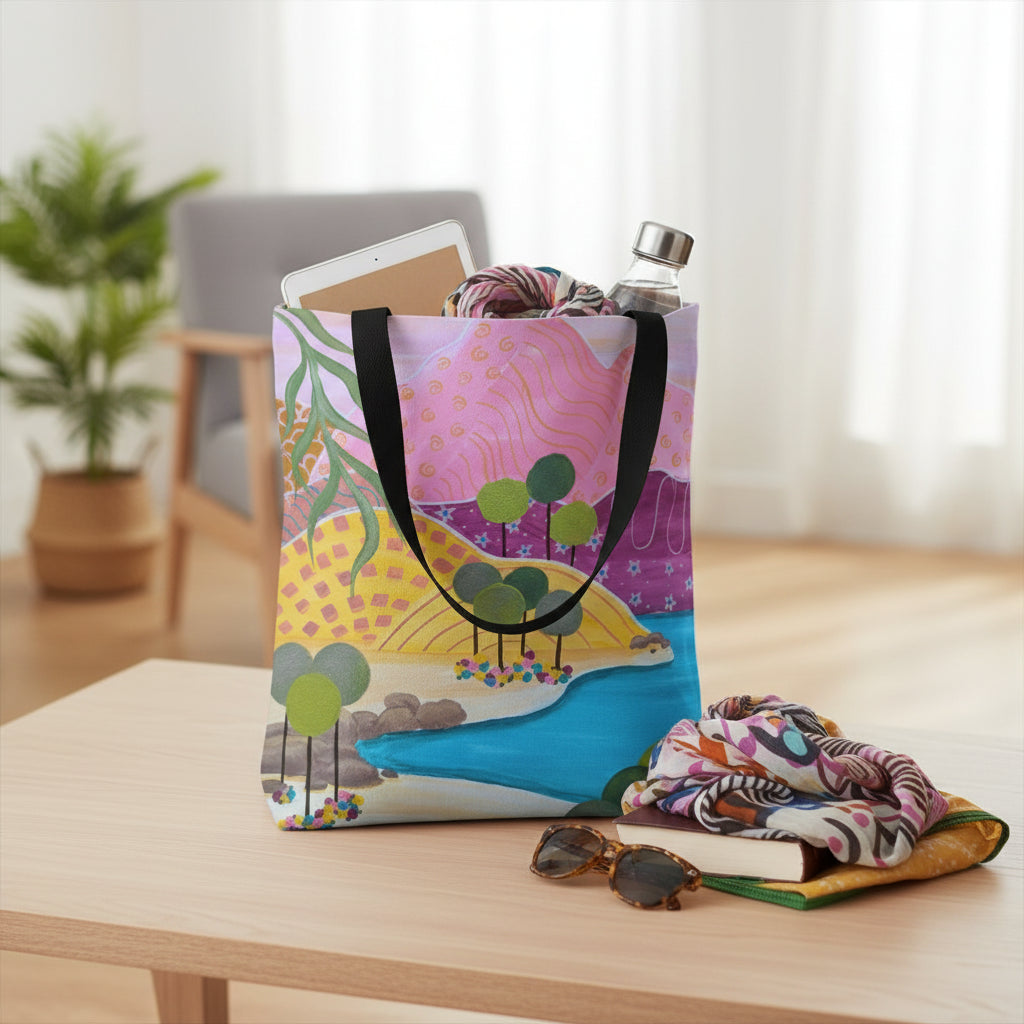 Pastel Dreamland Canvas Tote