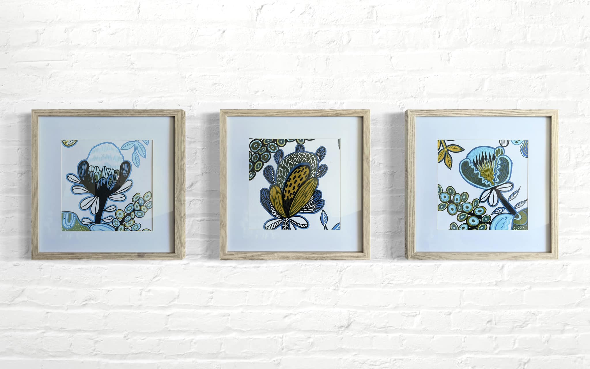 Azure Botanical Trio - Vicki Maree Creative
