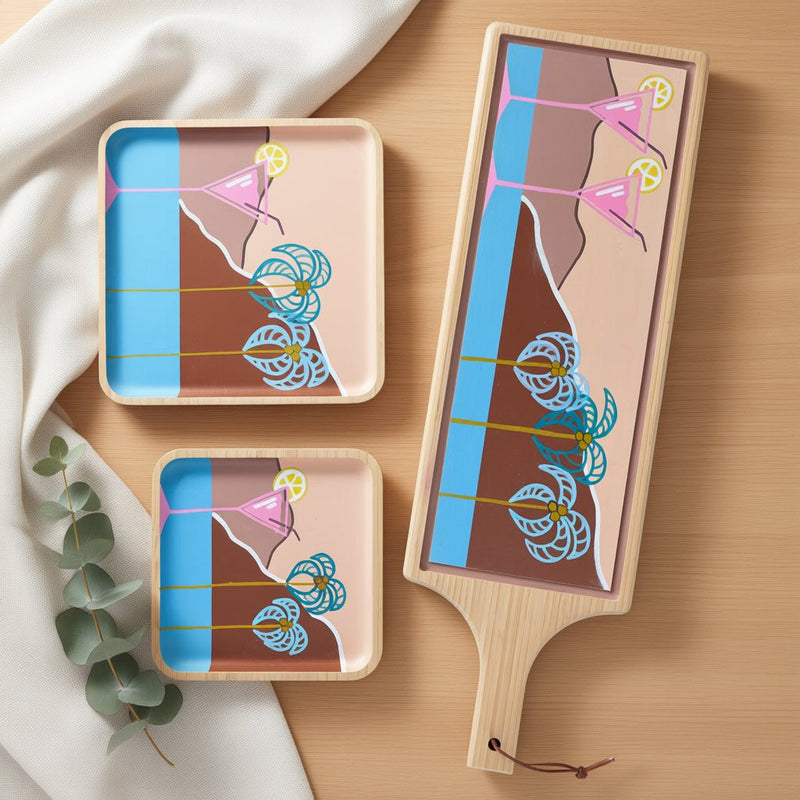 Coastal Cocktails 3 - Piece Artisan Serving Set - Vicki Maree Creative