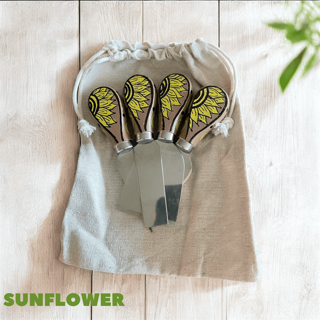 Hand - Painted Cheese Knife Sets - Vicki Maree Creative